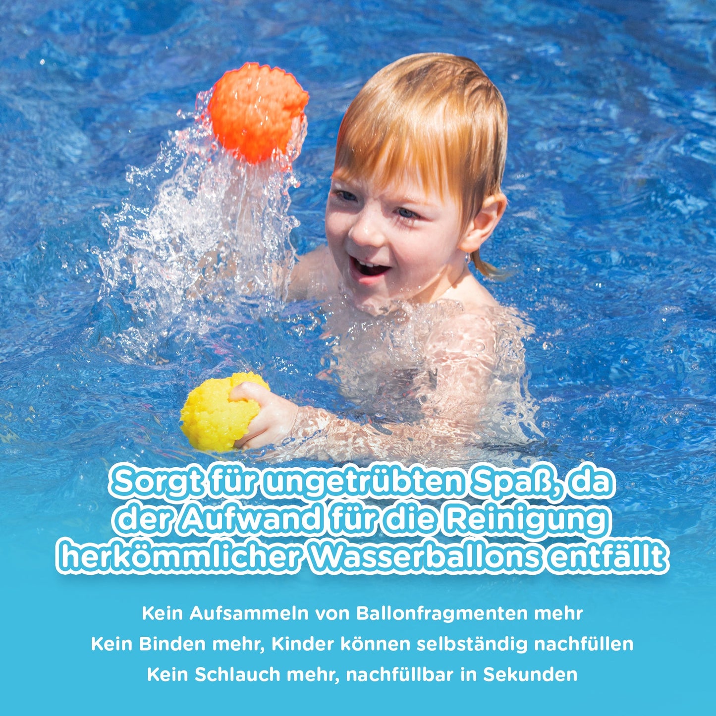 20 Thekiddospace Wiederverwendbare Wasser-Schwammbälle (10 kaufen, 10 GRATIS dazu)