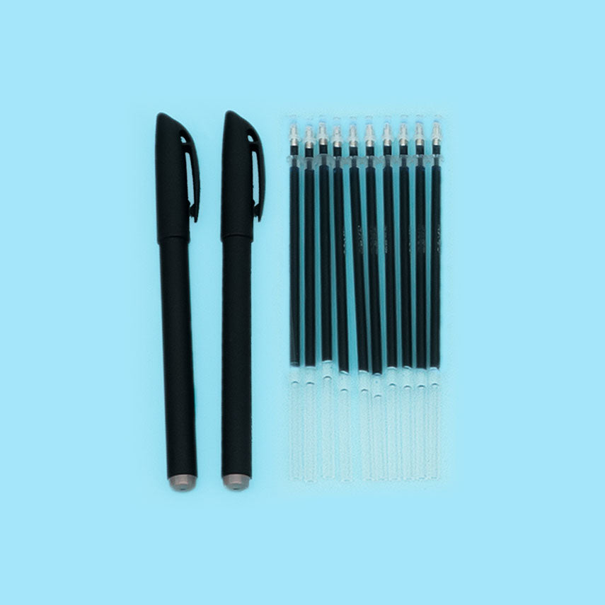 2 Stifte mit verschwindender Tinte + 10 Stiftminen