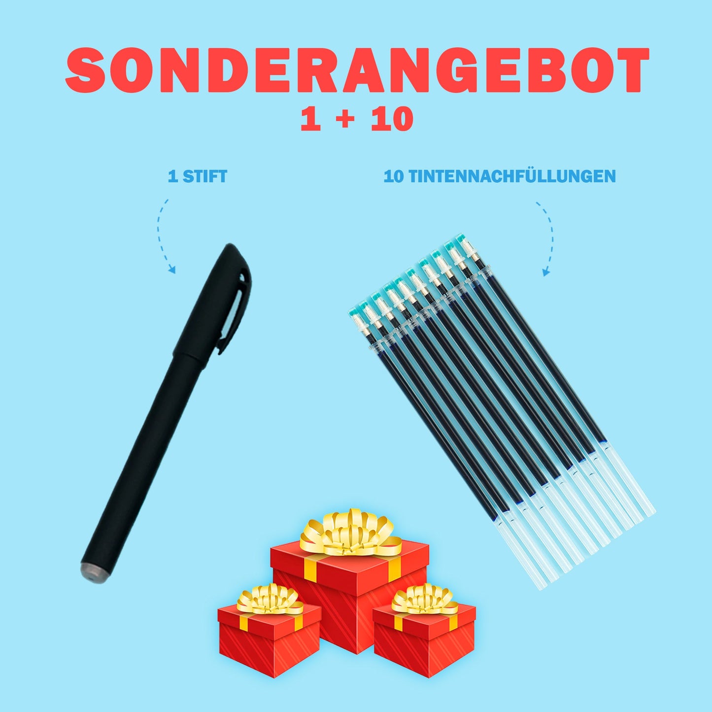 1 Stift + 10 Tintenpatronen