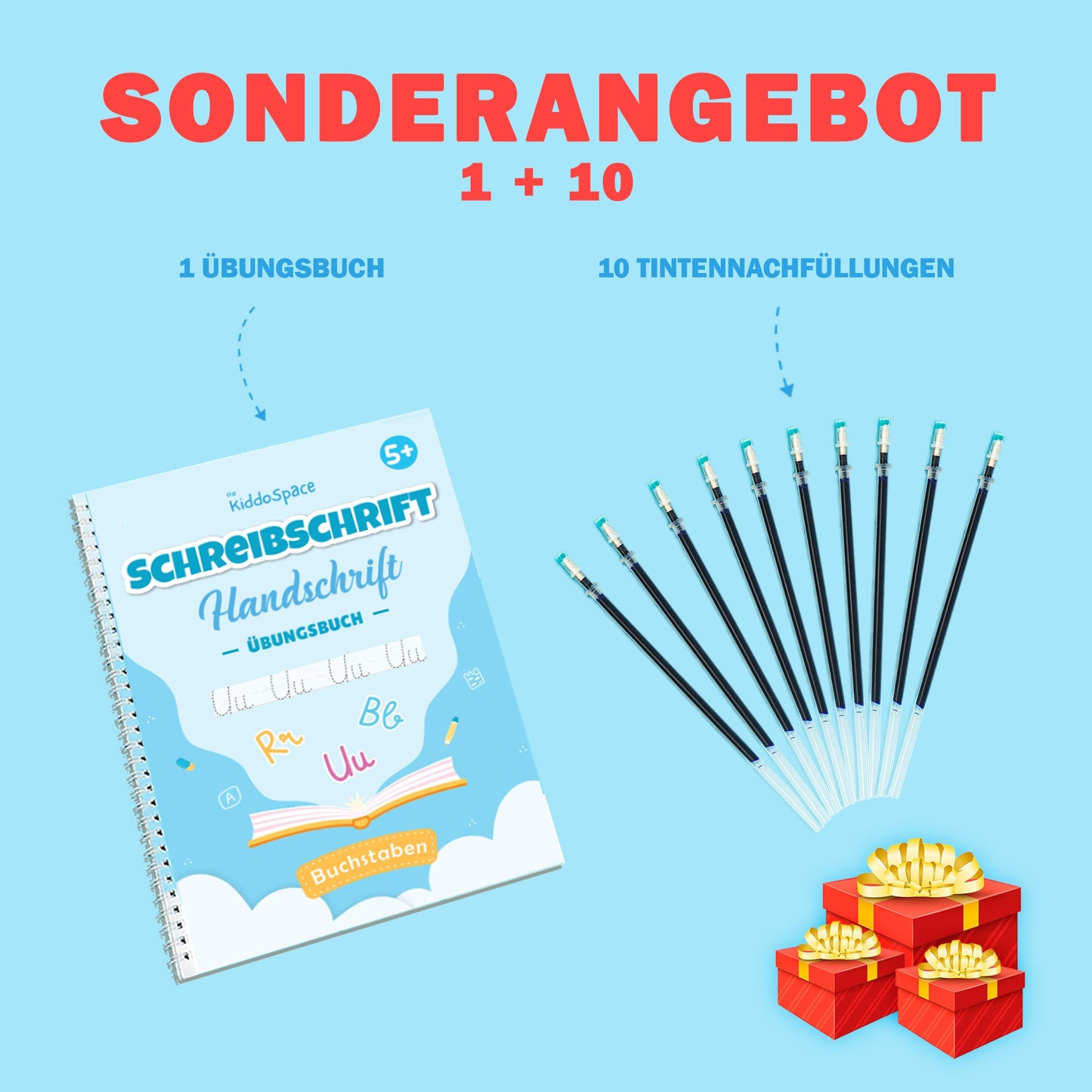 1 Schreibschrift-Zahlenbuch + 10 Tintenpatronen