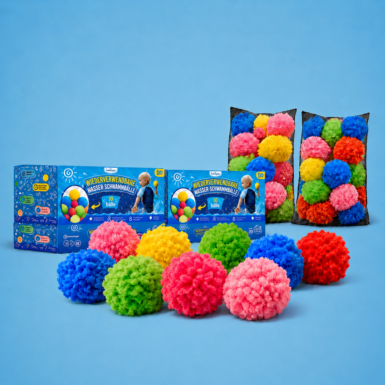 20 Thekiddospace Wiederverwendbare Wasser-Schwammbälle (10 kaufen, 10 GRATIS dazu)
